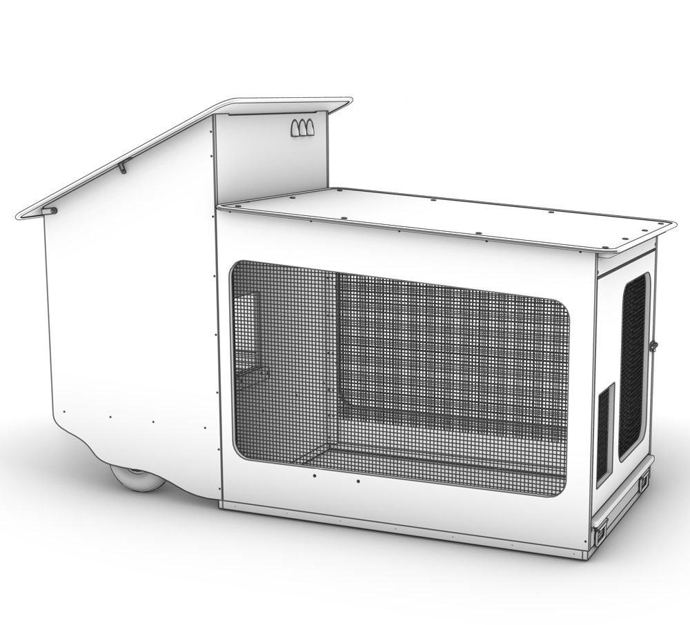 Mobiler Hühnerstall mit Voliere: Compact-Star-Max